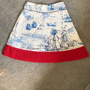 ✨RARE Anthropologie Lithe Seafarers Nautical Skirt